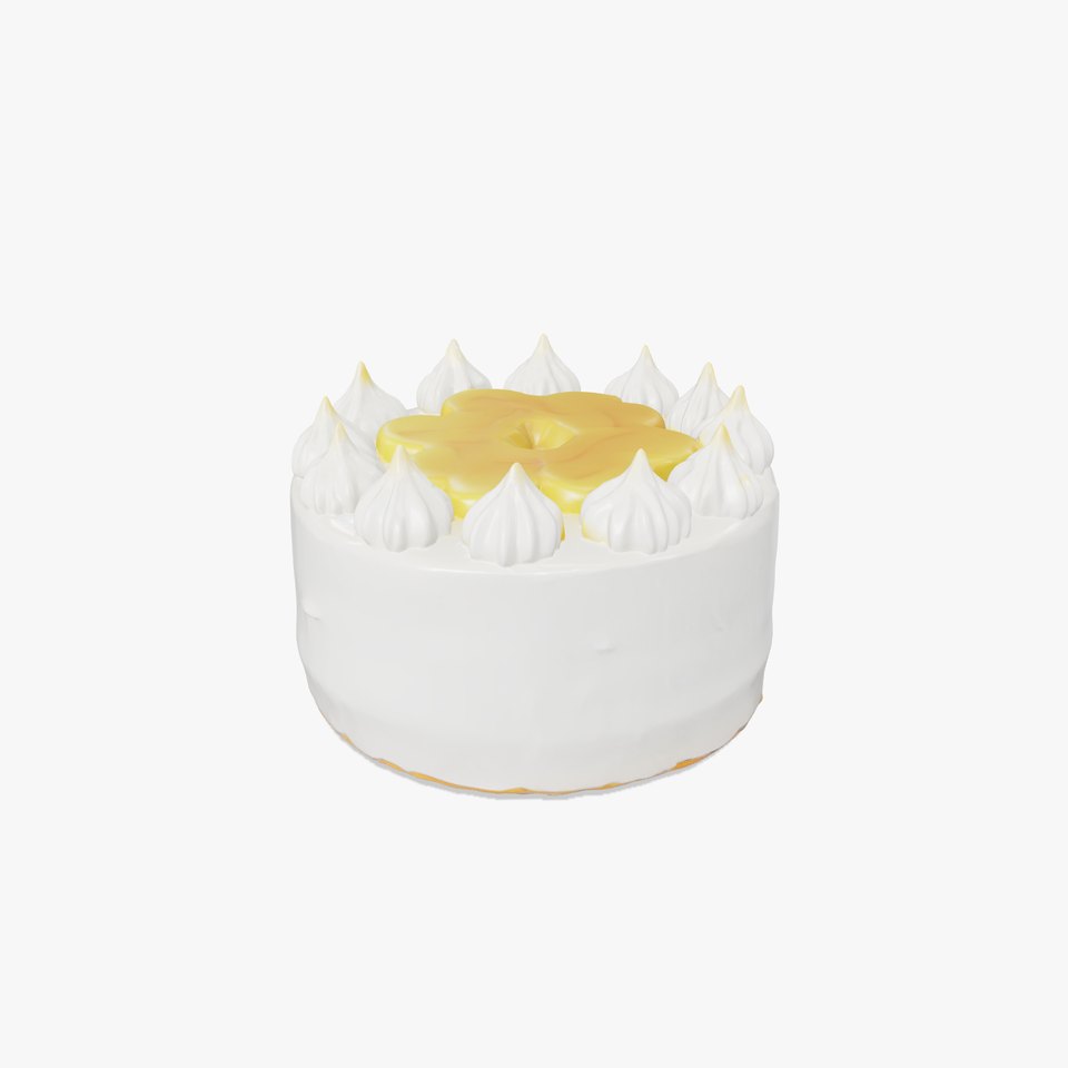 Zesty Lemon Meringue Cake model pack
